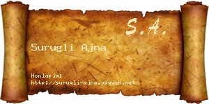 Surugli Ajna névjegykártya